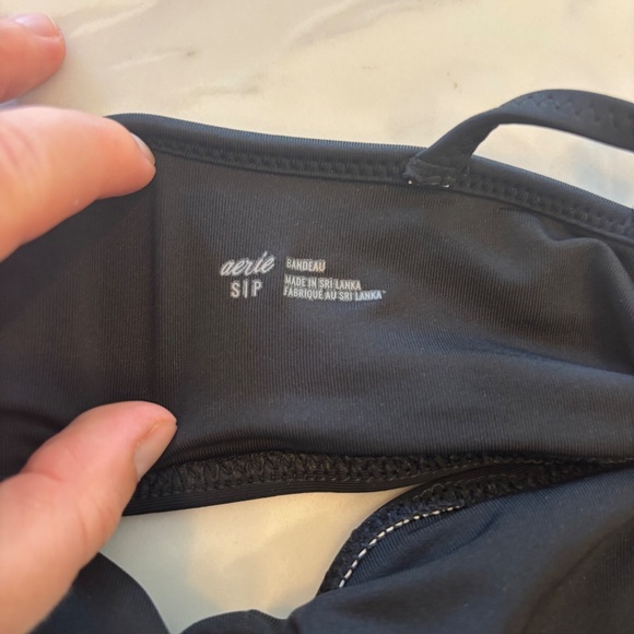 Aerie Black Strappy Bandea with Gold Hardware - Picture 5 of 5